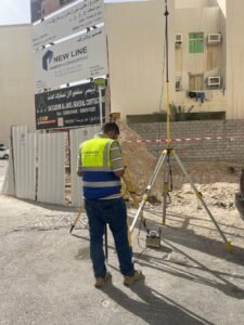 land surveyor conducting on-site measurements
